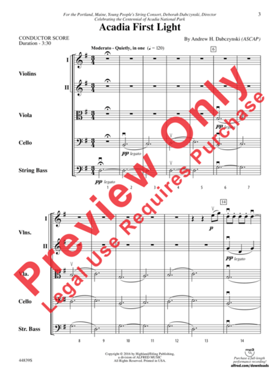 Acadia First Light String Orchestra scores gallery preview page 4