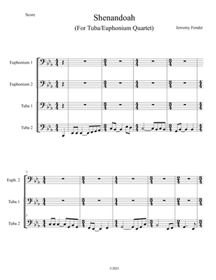 Book cover for Shenandoah (Tuba/Euphonium Quartet)