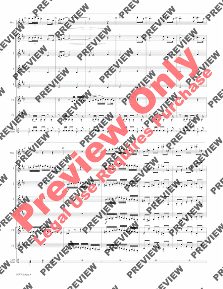 Sevilla (from Suite Espanola) Small Ensemble scores gallery preview page 6