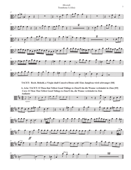 Messiah Trombone parts as arranged by Mozart image number null