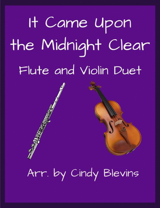 Book cover for It Came Upon the Midnight Clear, for Flute and Violin
