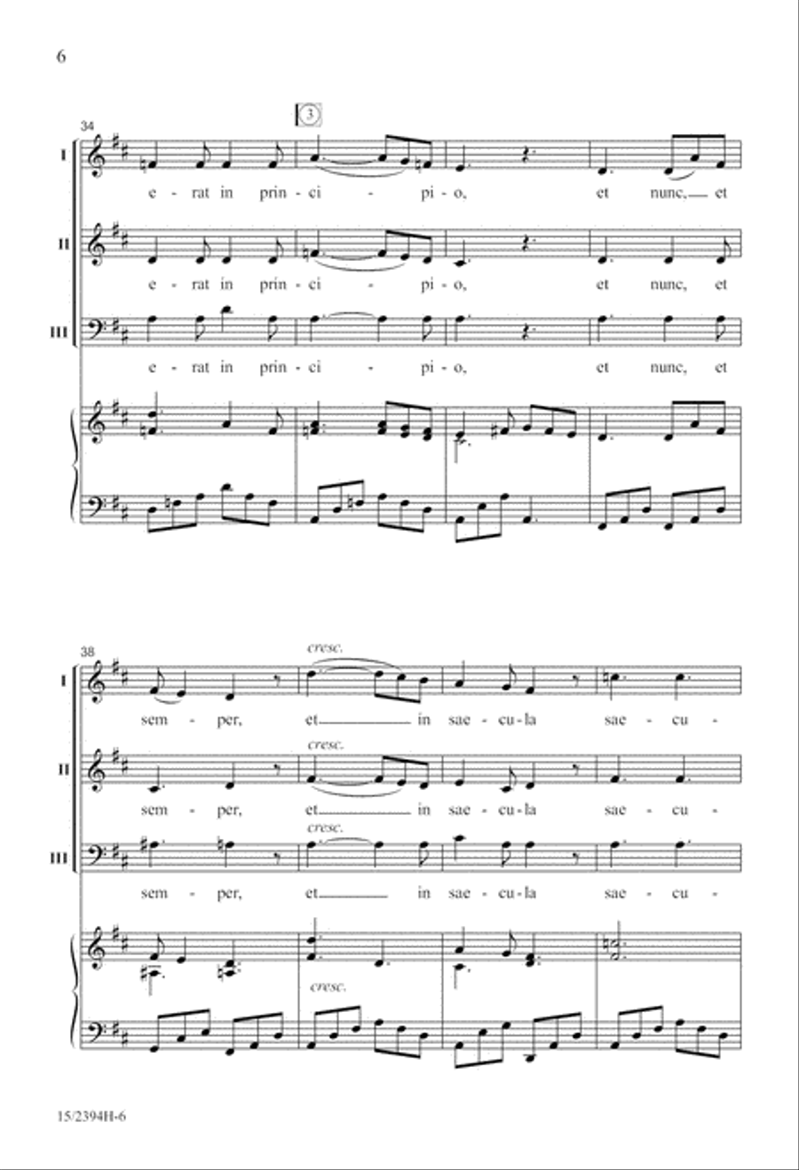 Laudate Dominum Laudate Dominum 3-Part scores gallery preview page 7