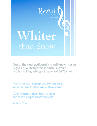 Whiter than Snow - SATB Arrangement