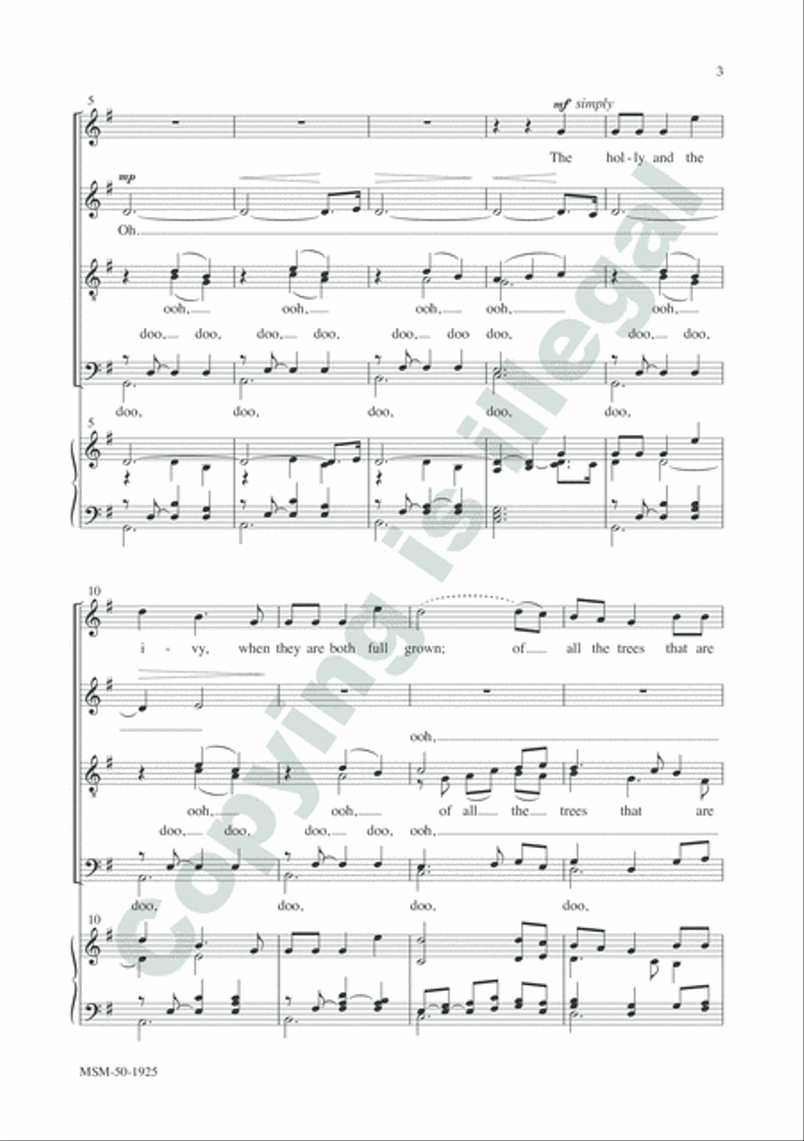 The Holly and the Ivy Divisi scores gallery preview page 3