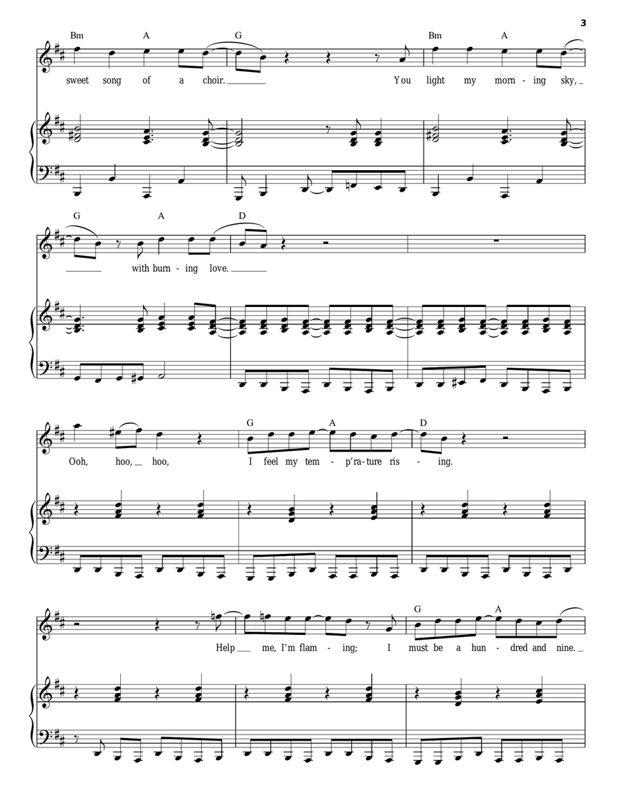 Burning Love Burning Love Piano, Vocal scores gallery preview page 3