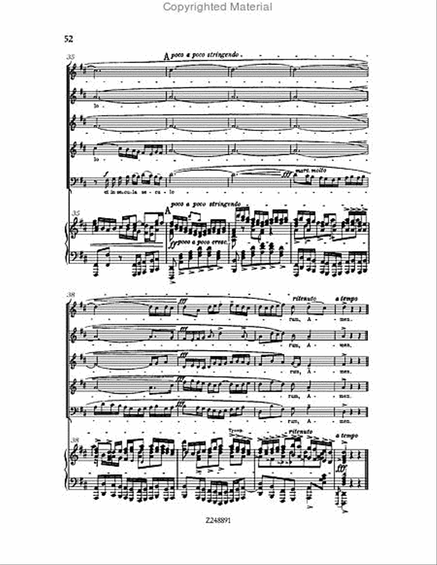 Magnificat in D major, BWV 243 Choir scores gallery preview page 52