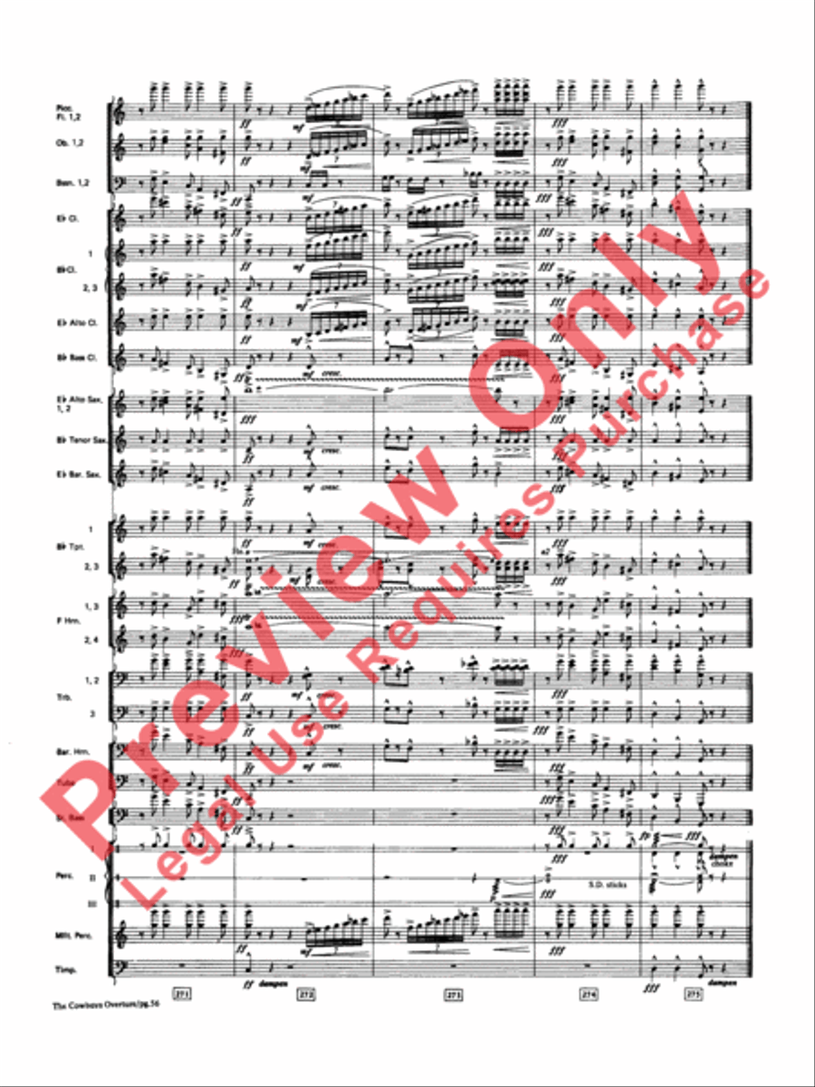 The Cowboys The Cowboys Concert Band scores gallery preview page 57