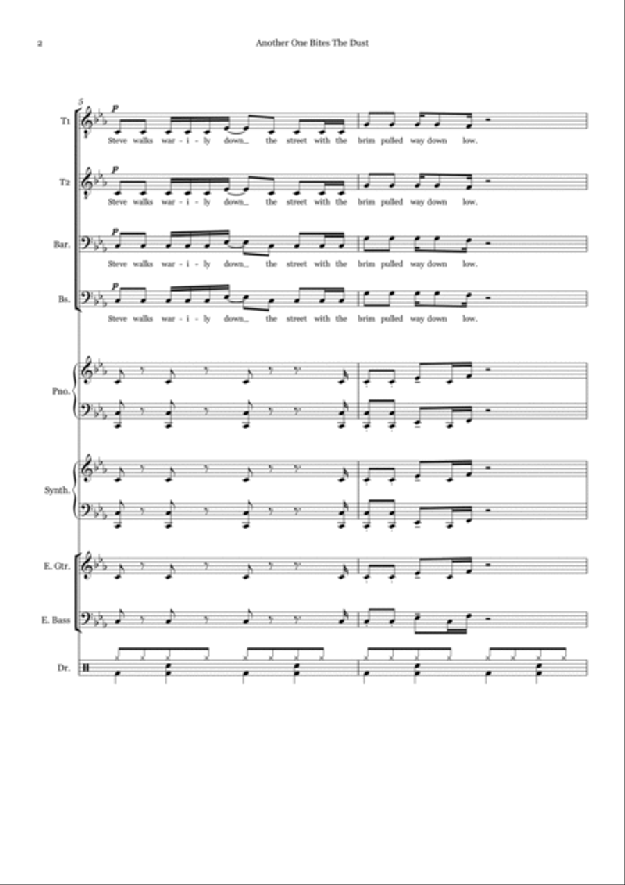 Another One Bites The Dust Small Ensemble scores gallery preview page 2
