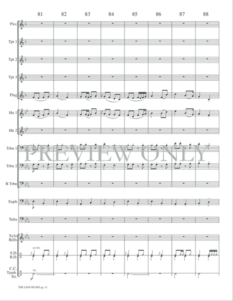 The Lion Heart Small Ensemble scores gallery preview page 13