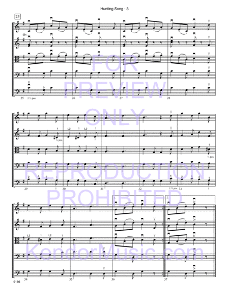 Hunting Song (from Album For The Young, Op. 68) (Full Score)