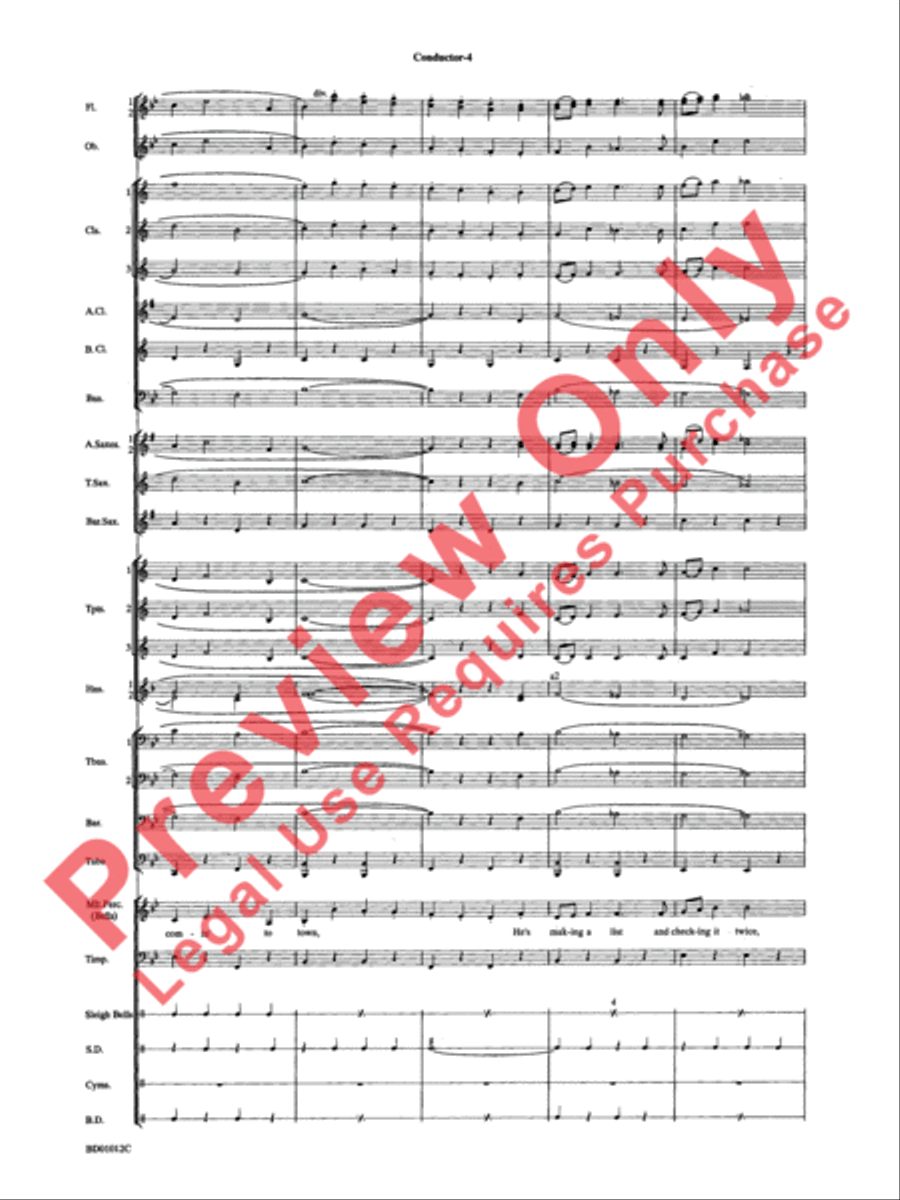 Christmas Pop Sing Along (for Concert Band with Audience Participation) Concert Band scores gallery preview page 6