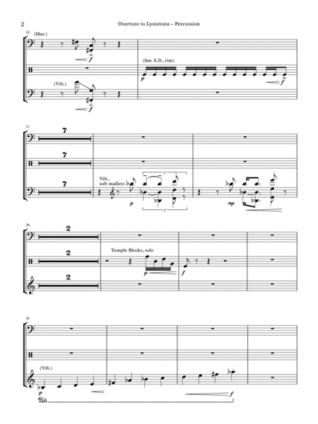 Overture to Lysistrata (arr. Peter Stanley Martin) - Percussion