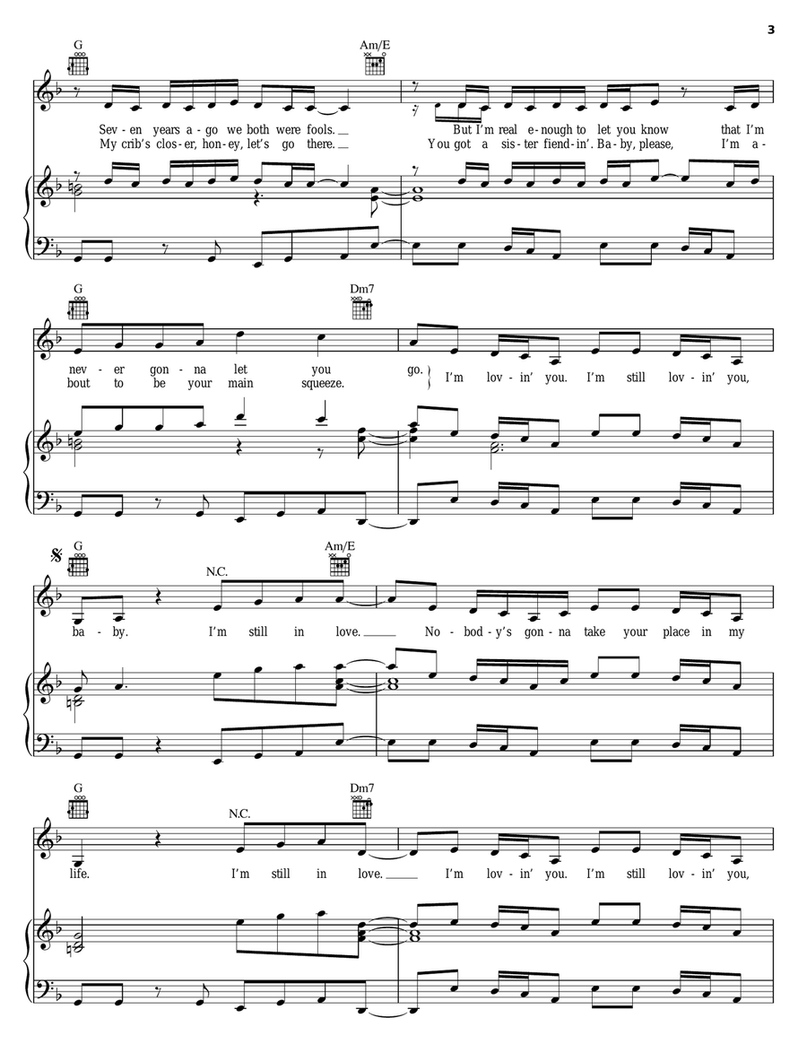 I'm Still In Love I'm Still In Love Piano, Vocal, Guitar scores gallery preview page 3