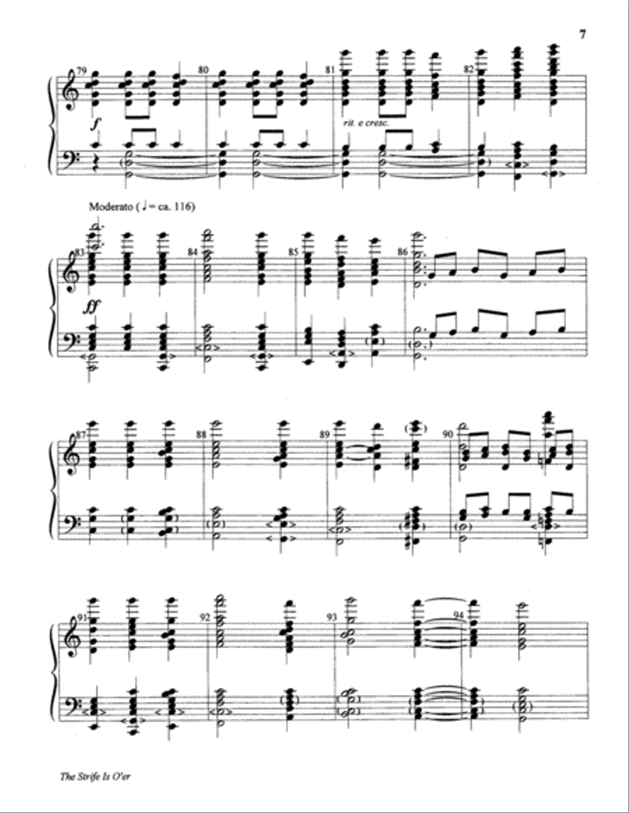 The Strife Is O'er 5-Octaves scores gallery preview page 7