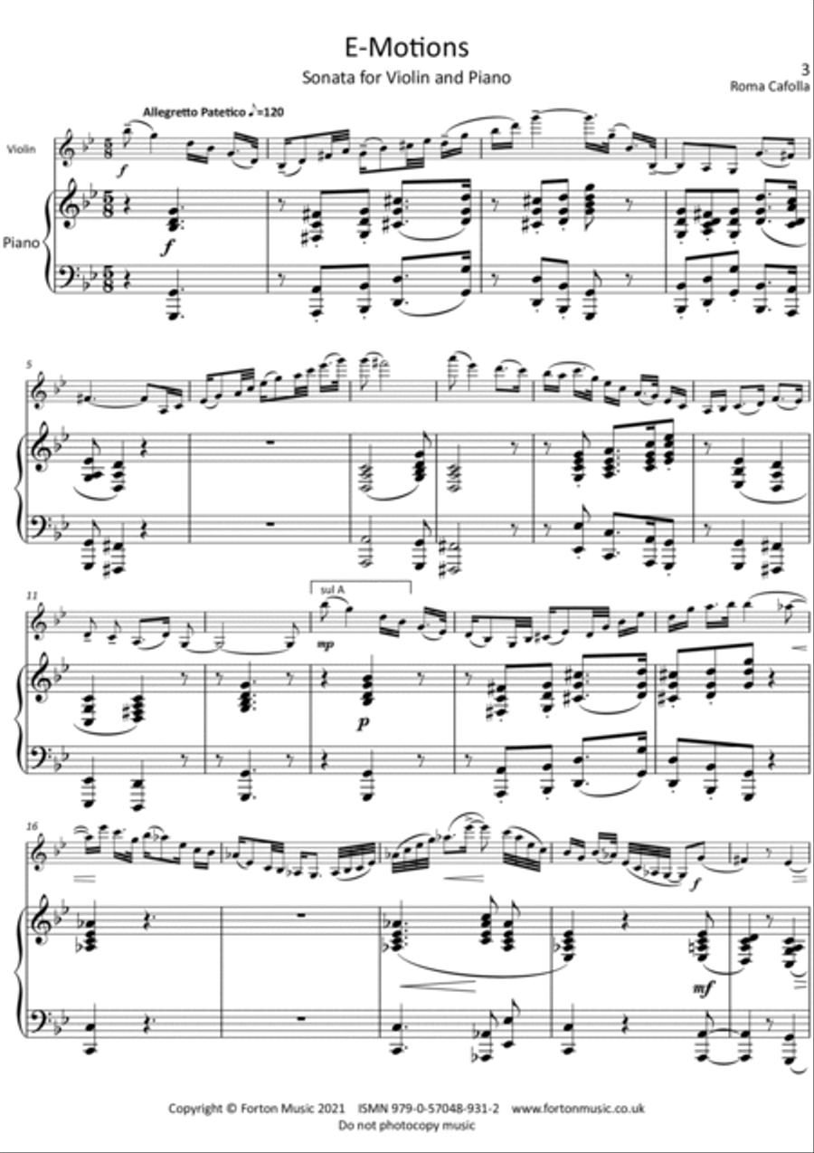 E-Motions Violin scores gallery preview page 3