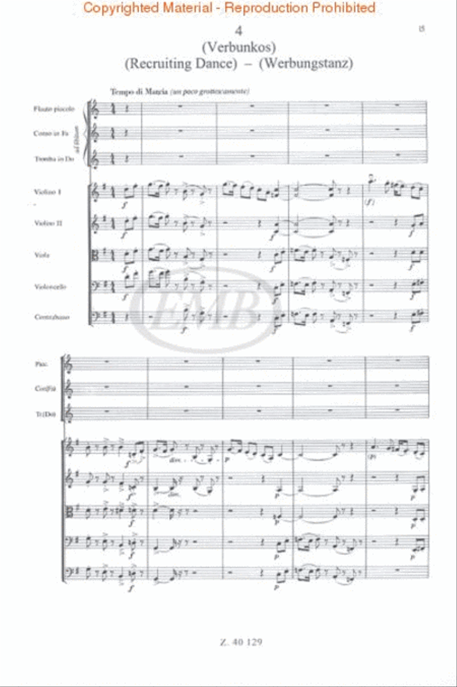 Divertimento No. 1 Op. 20 String Orchestra scores gallery preview page 3