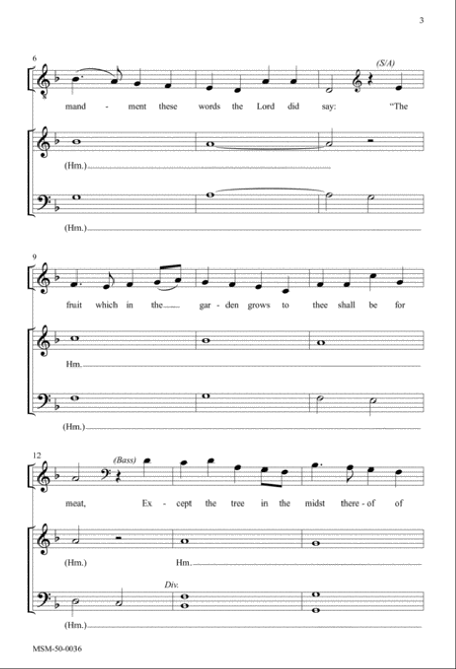 The Lord at First Did Adam Make 4-Part scores gallery preview page 2