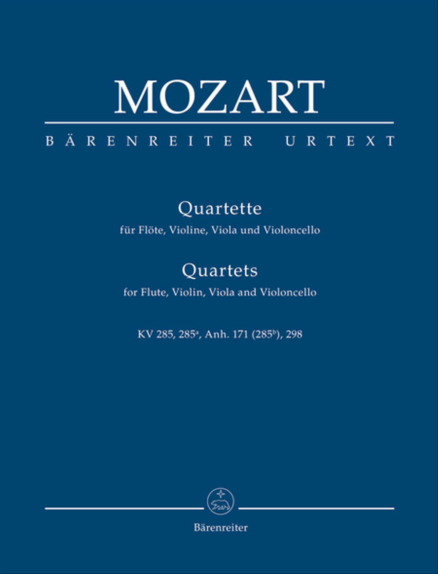 Quartets for Flute, Violin, Viola and Violoncello Flute scores gallery preview page 1