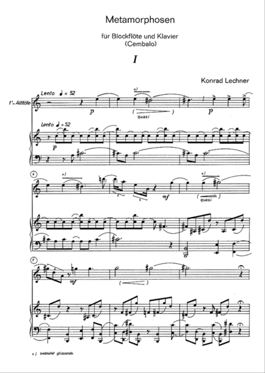Metamorphosen Recorder scores gallery preview page 1