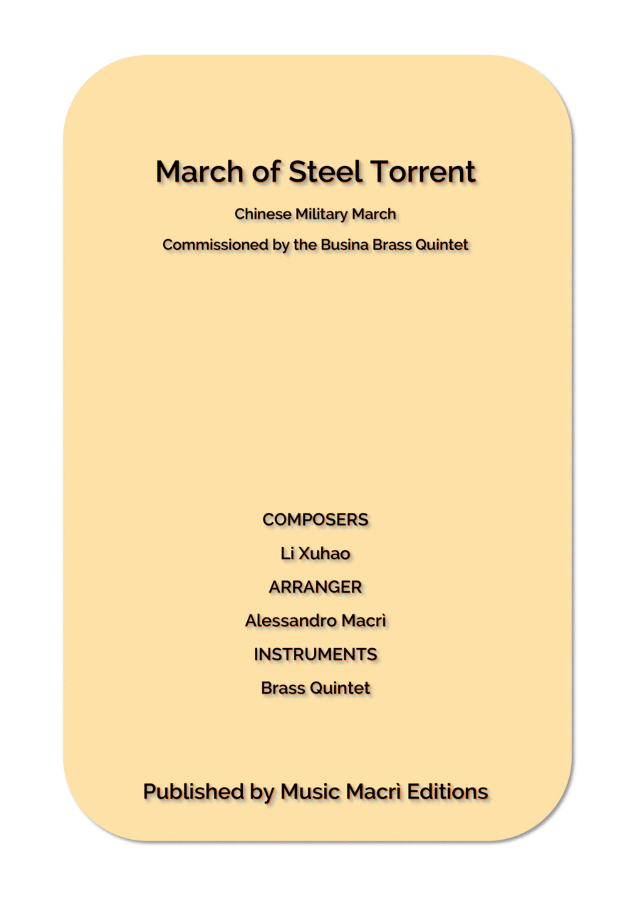 March of Steel Torrent March of Steel Torrent Brass Quintet scores gallery preview page 1