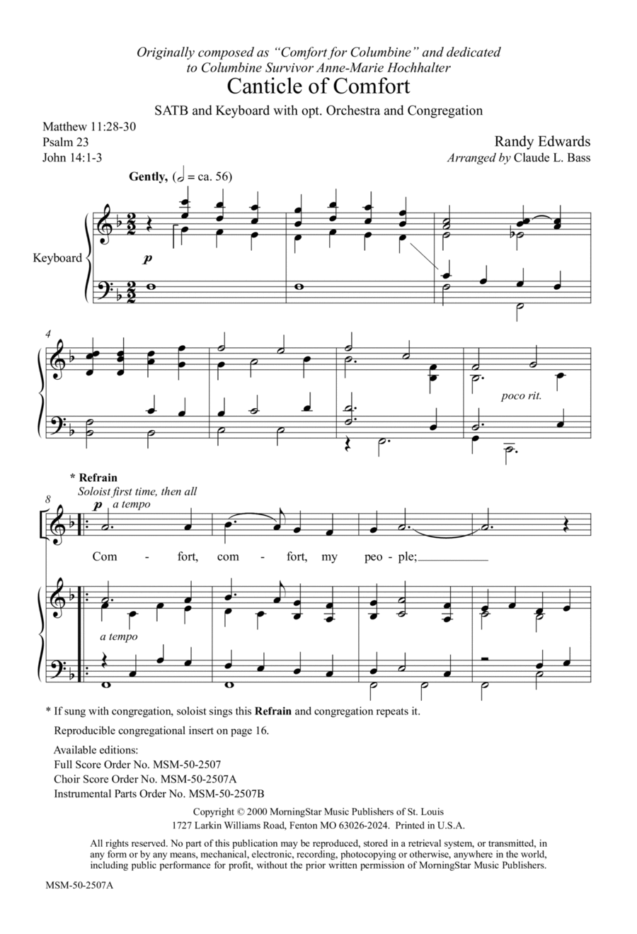 Two Songs of Hope 4-Part scores gallery preview page 1