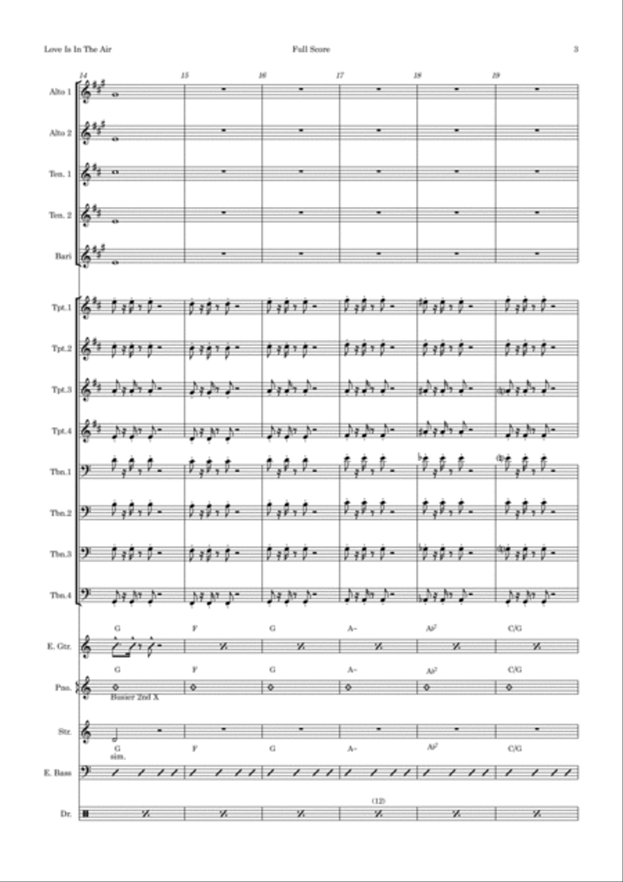 Love Is In The Air Jazz Ensemble scores gallery preview page 3