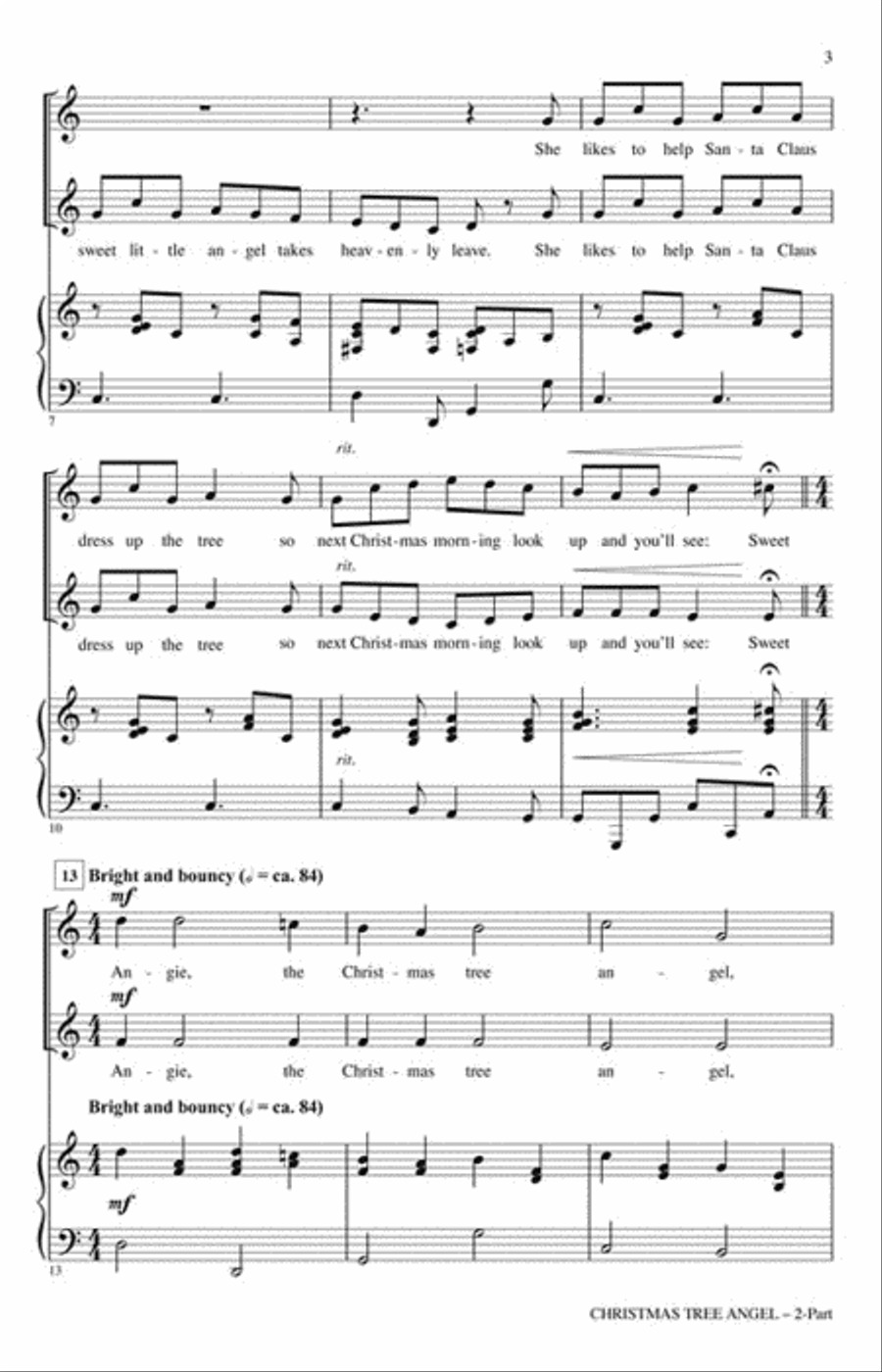 Christmas Tree Angel Christmas Tree Angel 2-Part scores gallery preview page 3