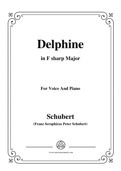 Schubert-Delphine in F sharp Major,for voice and piano image number null