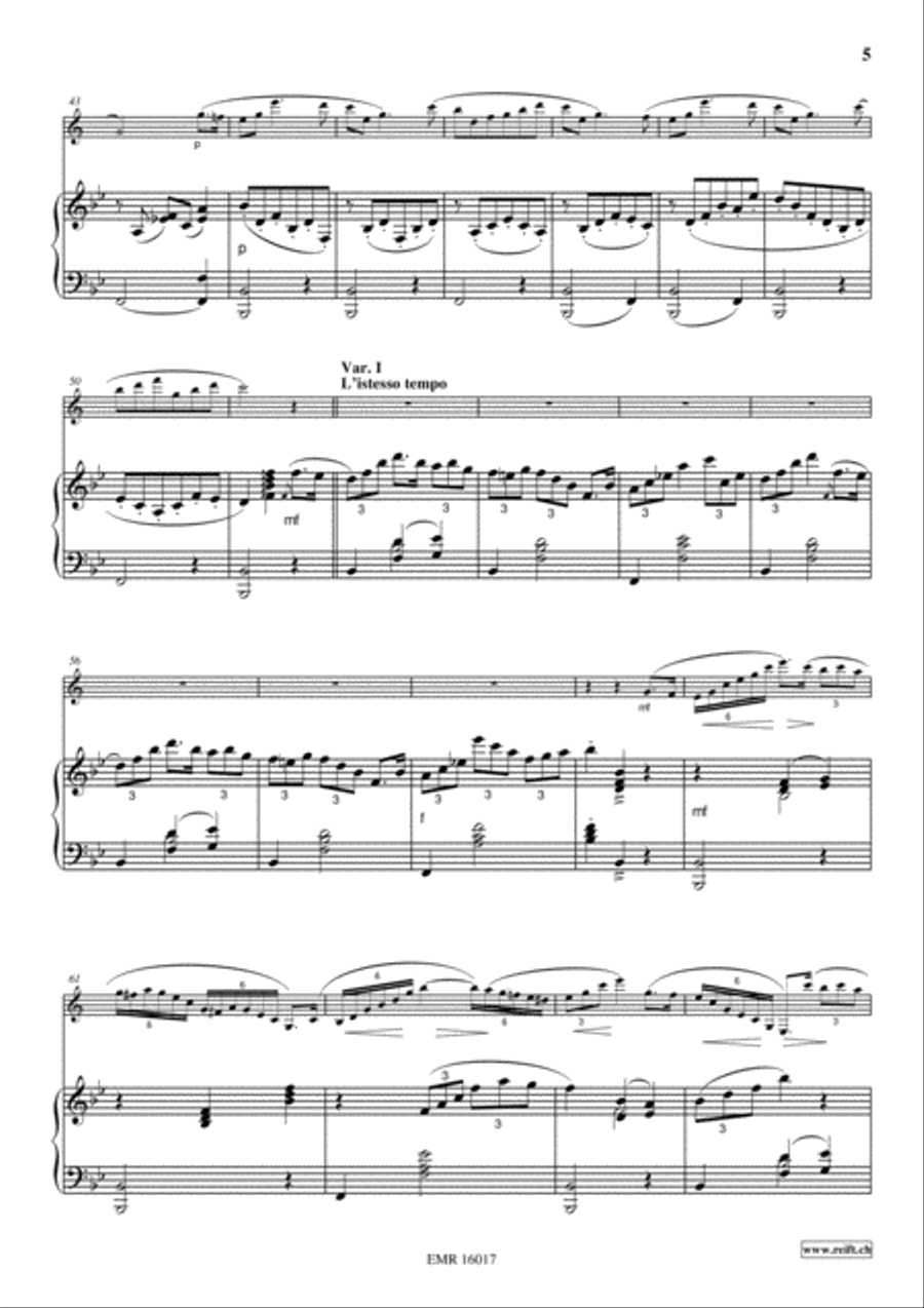 Variations On The Tyrolienne Clarinet Solo scores gallery preview page 6