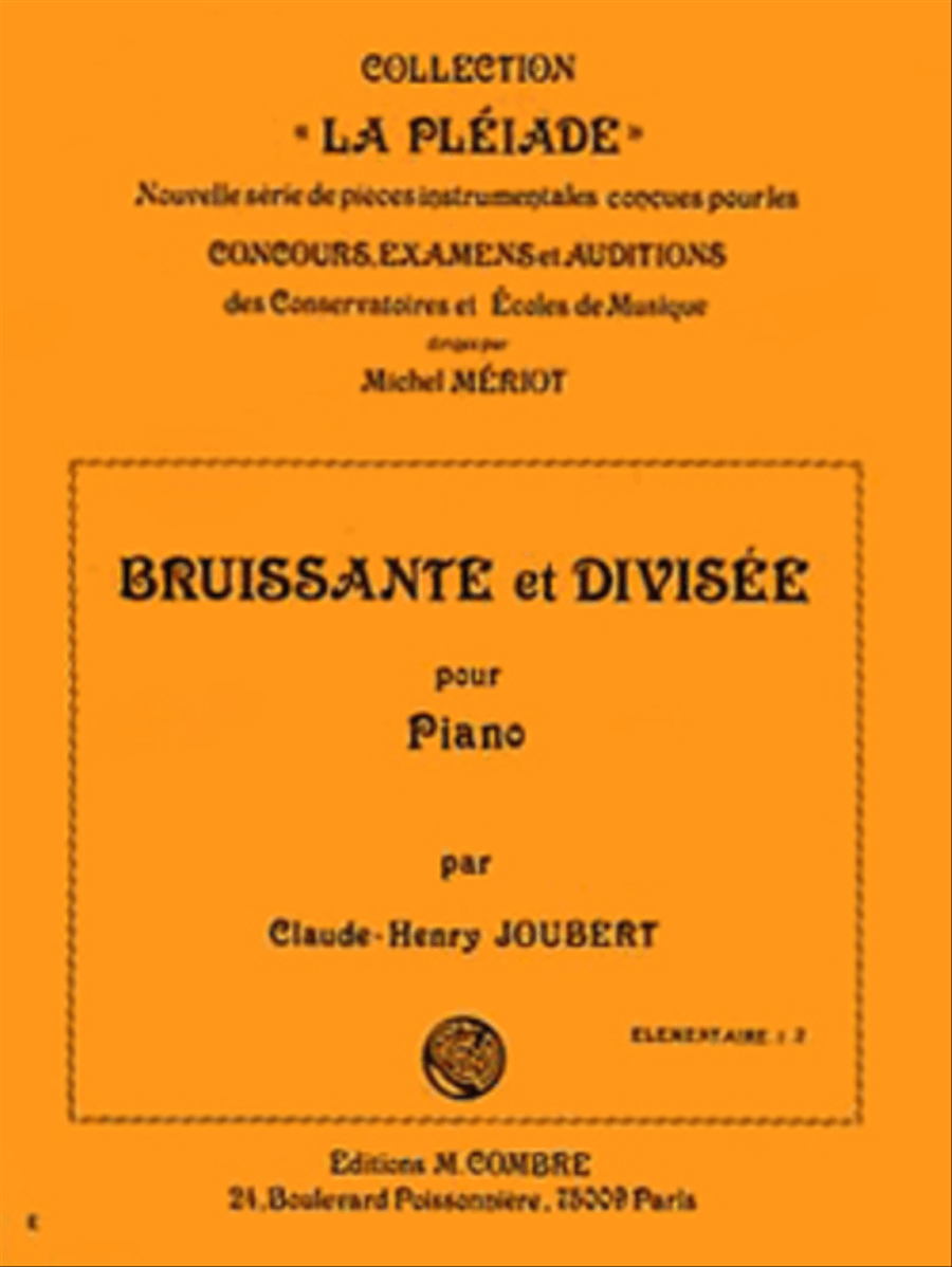 Bruissante et divisee Piano Solo scores gallery preview page 1