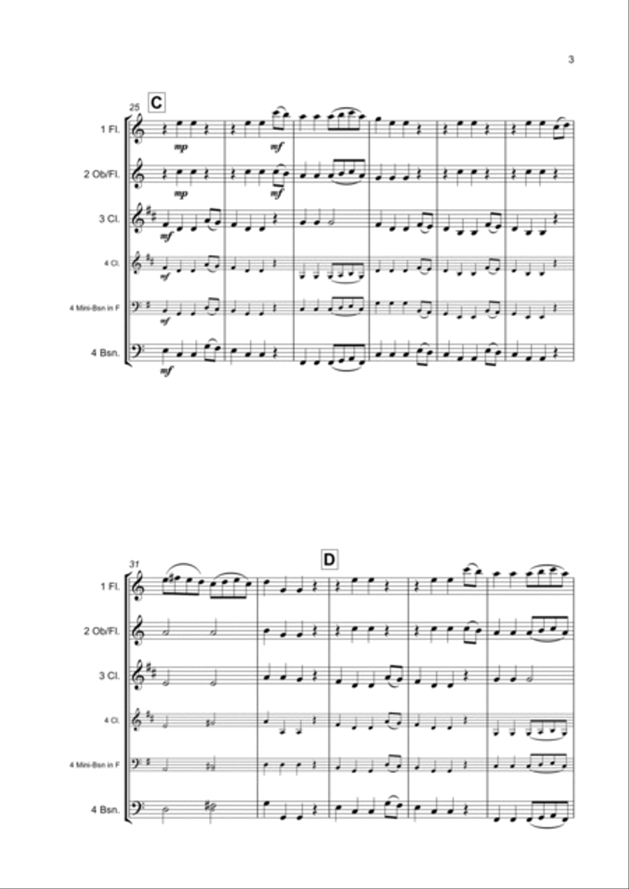Never Smile At A Crocodile Woodwind Ensemble scores gallery preview page 5