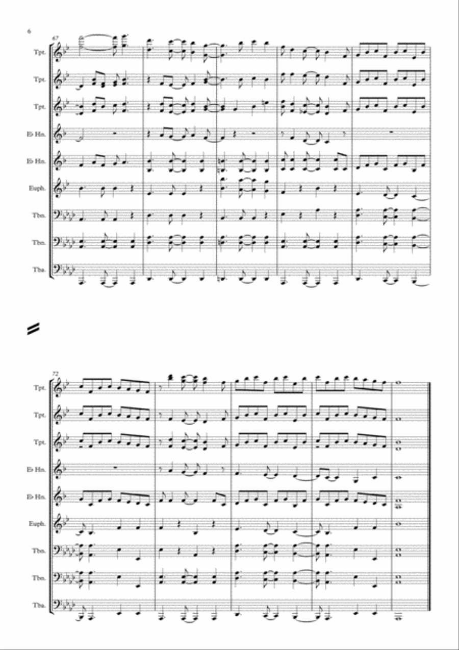 Here Comes The Sun Brass Ensemble scores gallery preview page 6