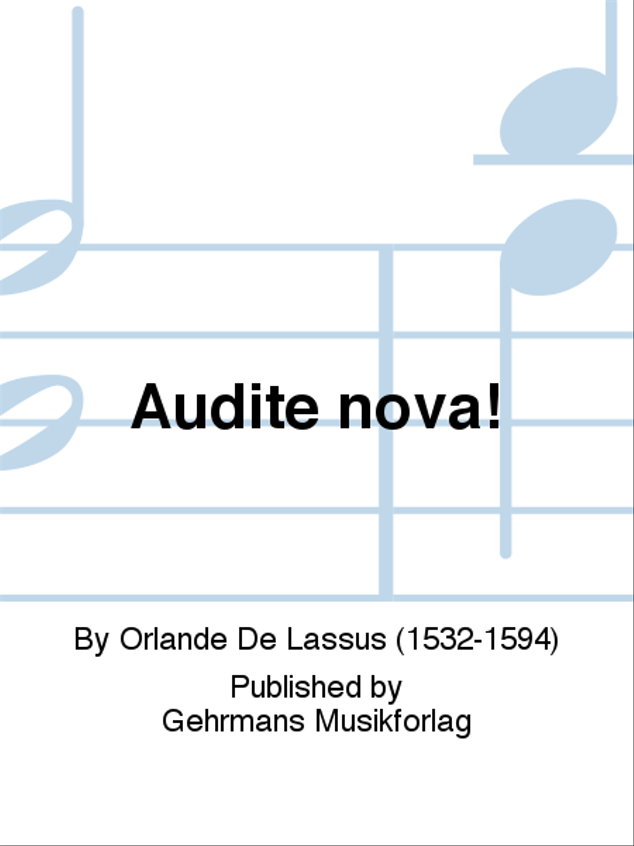 Audite nova! Choir scores gallery preview page 1