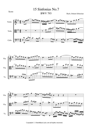 Book cover for Sinfonias No.7 BWV 793