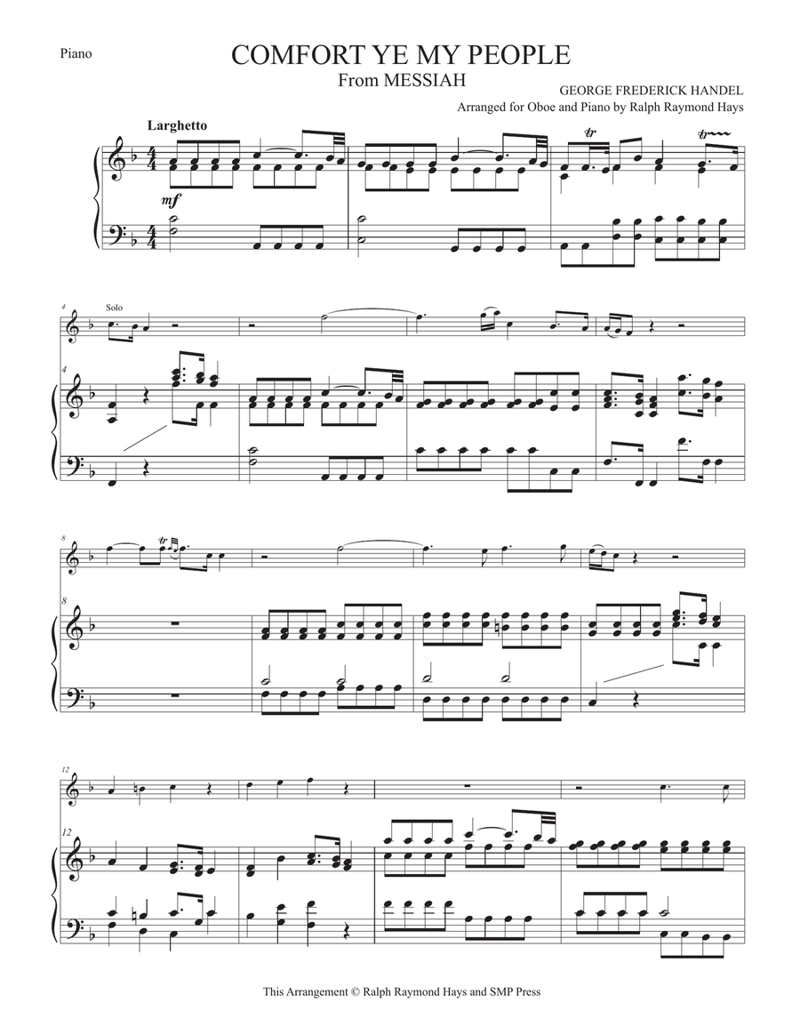 Comfort Ye My People (from MESSIAH) Piano scores gallery preview page 2