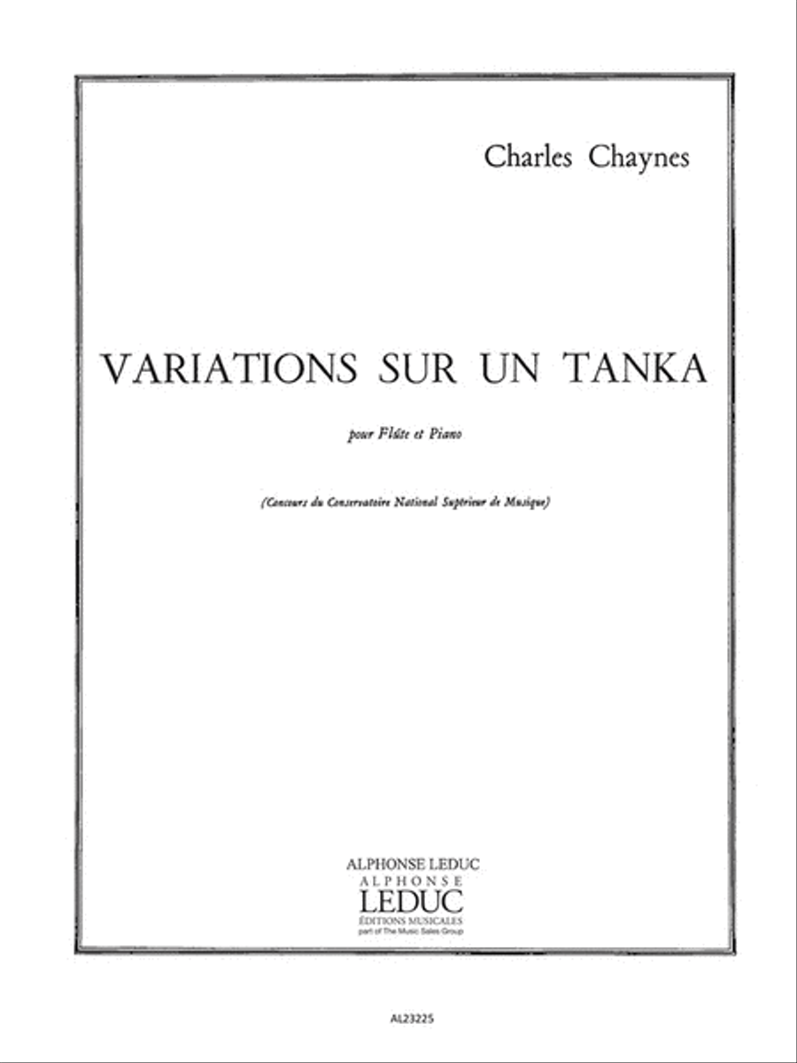 Variations Sur Un Tanka (flute & Piano) Flute Solo scores gallery preview page 1