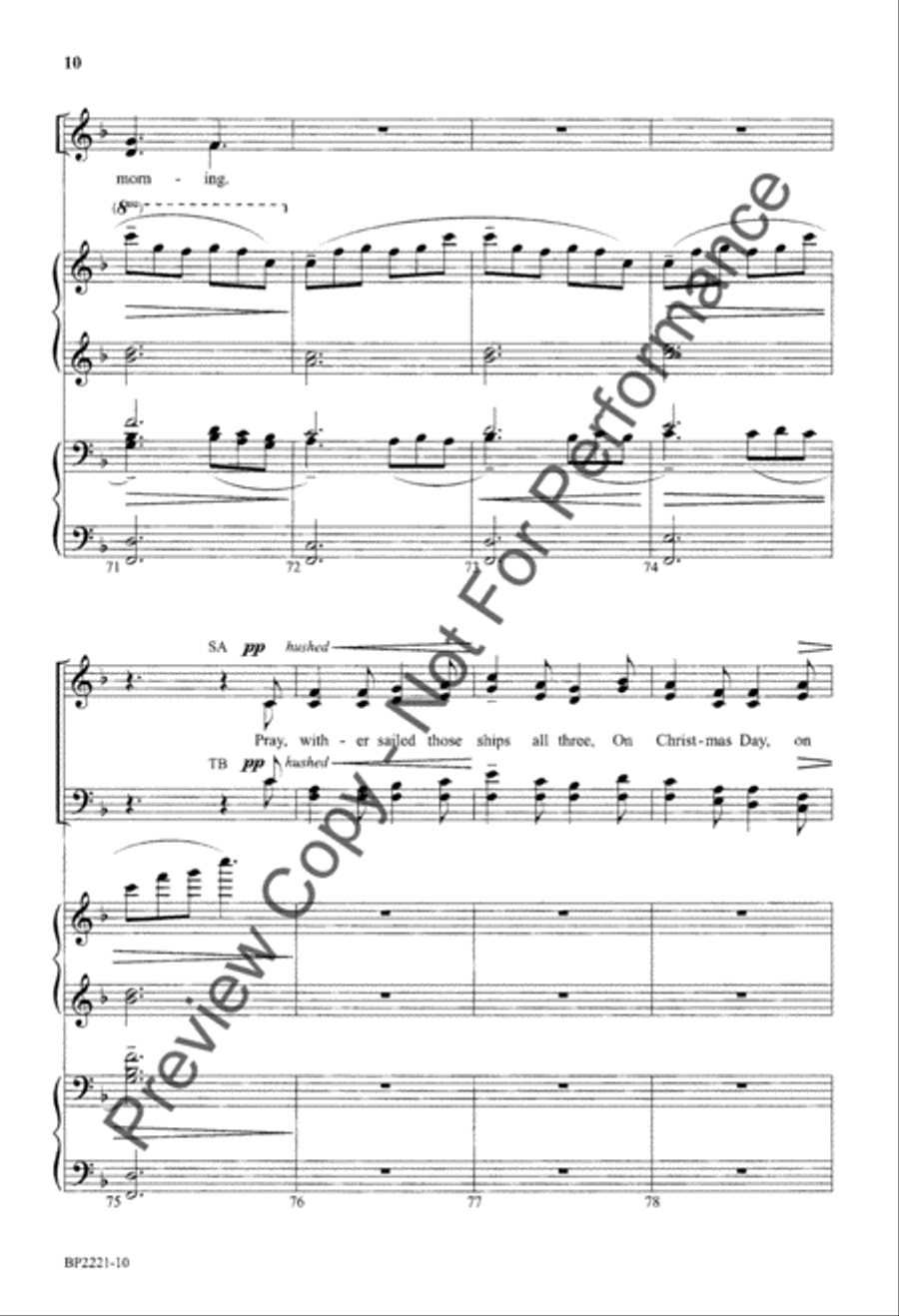 I Saw Three Ships - Hudson 4-Part scores gallery preview page 11