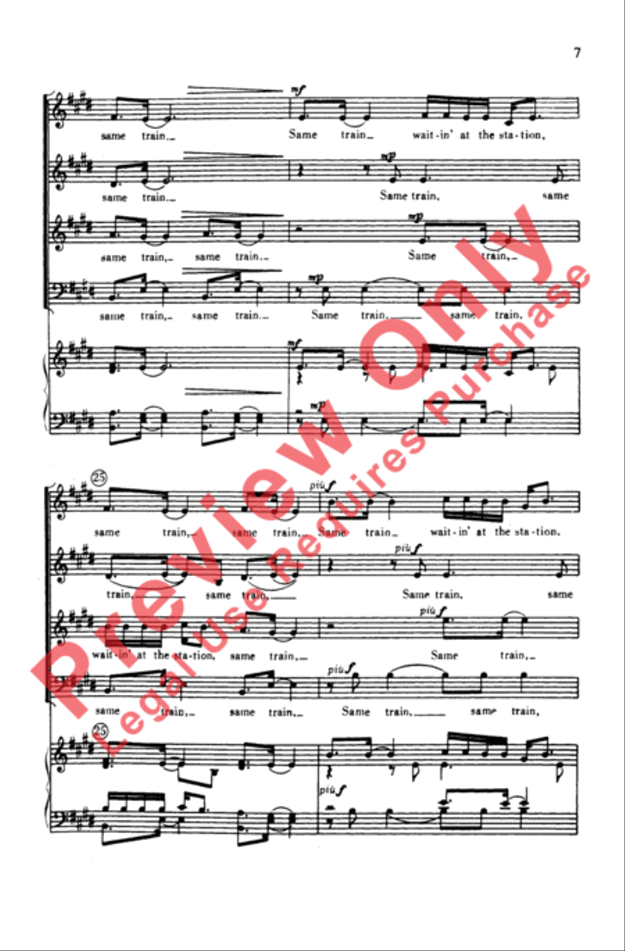 Same Train 4-Part scores gallery preview page 6