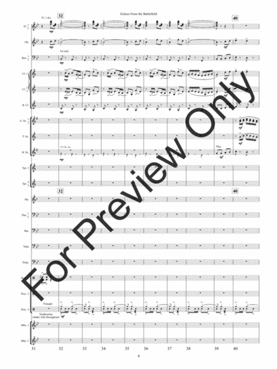 Echoes from the Battlefield (Score) Concert Band scores gallery preview page 7