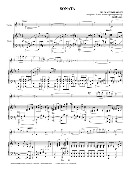 Violin Sonata in D minor, MWV Q 18