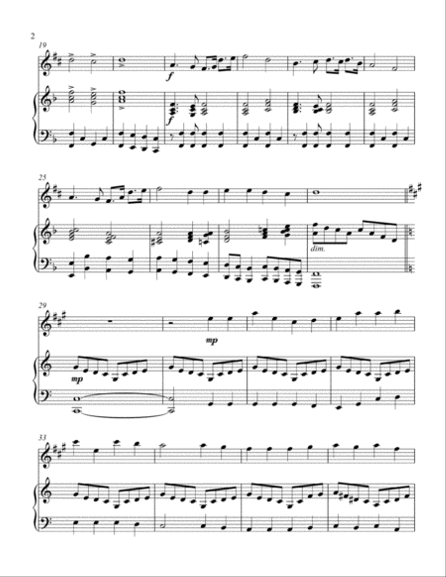 Battle Hymn of the Republic (treble Eb instrument solo) Alto Saxophone scores gallery preview page 3