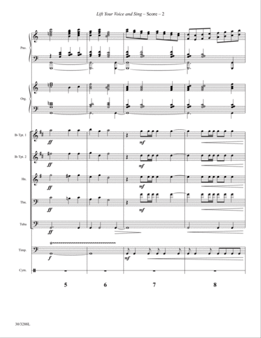 Lift Your Voice and Sing - Instrumental Ensemble Score and Parts Choir scores gallery preview page 5