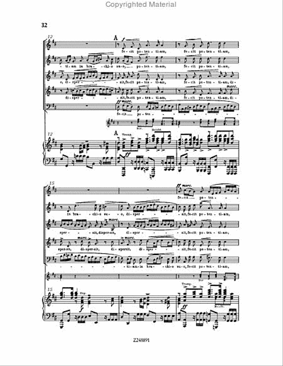 Magnificat in D major, BWV 243 Choir scores gallery preview page 32