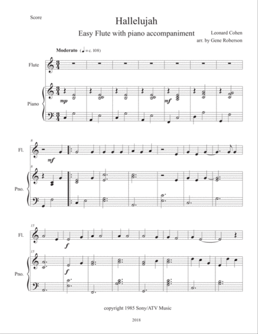 Hallelujah Small Ensemble scores gallery preview page 2