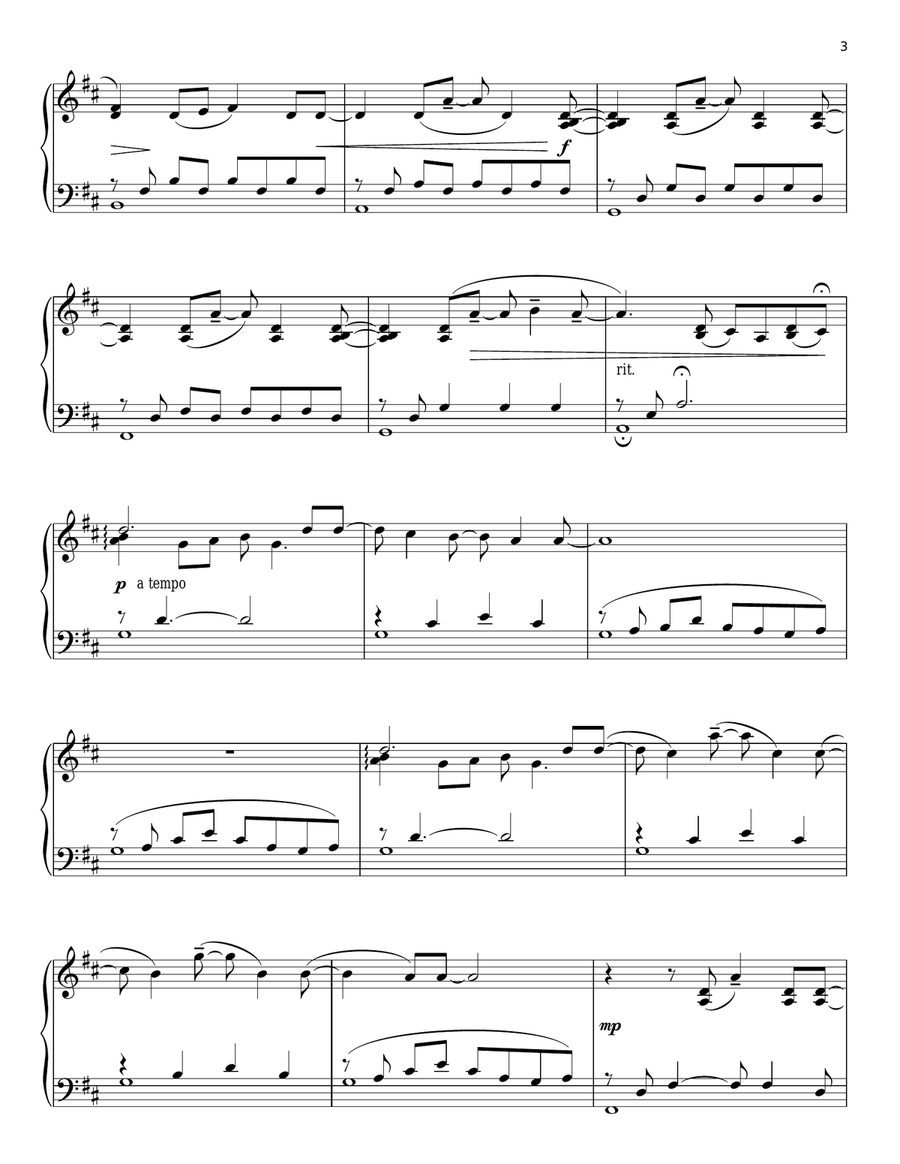 Pretend Piano Solo scores gallery preview page 3