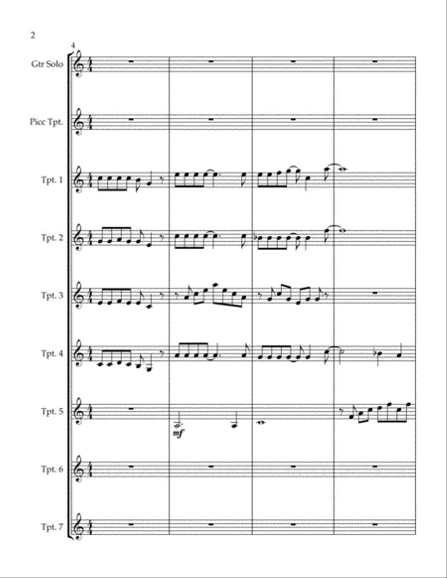 Bohemian Rhapsody Trumpet Solo scores gallery preview page 2