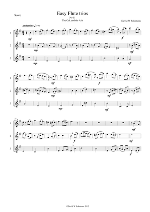 The Oak and the Ash (A North country maid) for flute trio