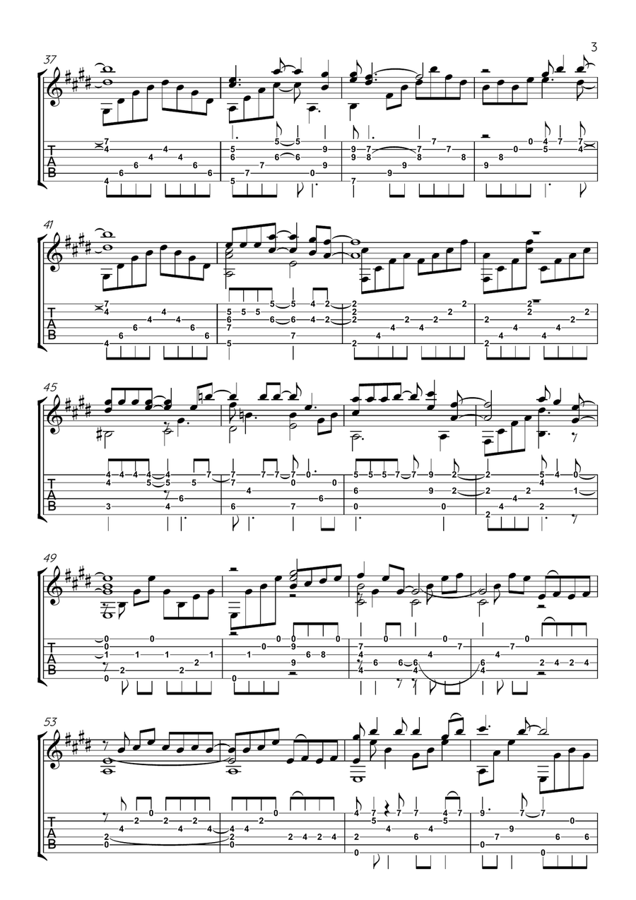 Bright Eyes Bright Eyes Guitar Tablature scores gallery preview page 3