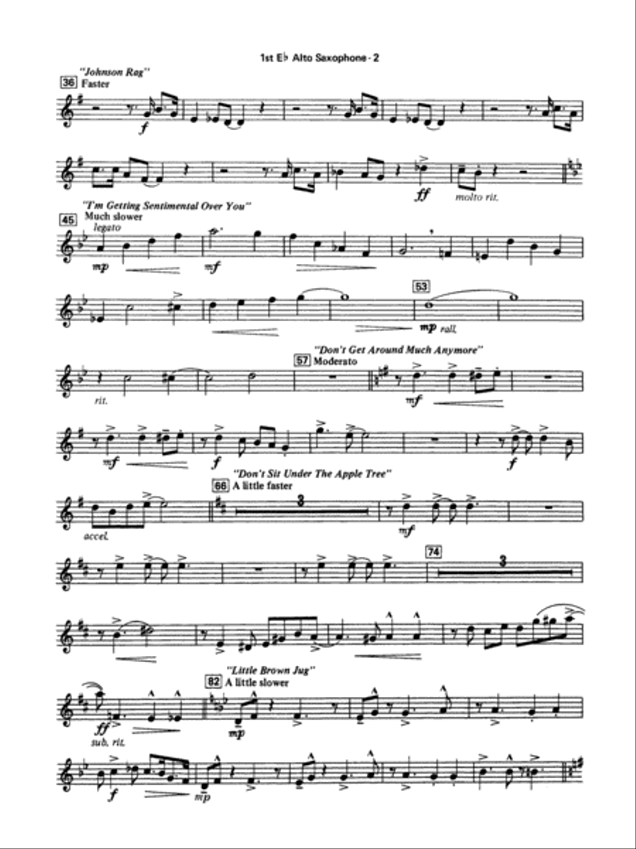 Big Band Spectacular: E-flat Alto Saxophone Concert Band scores gallery preview page 2