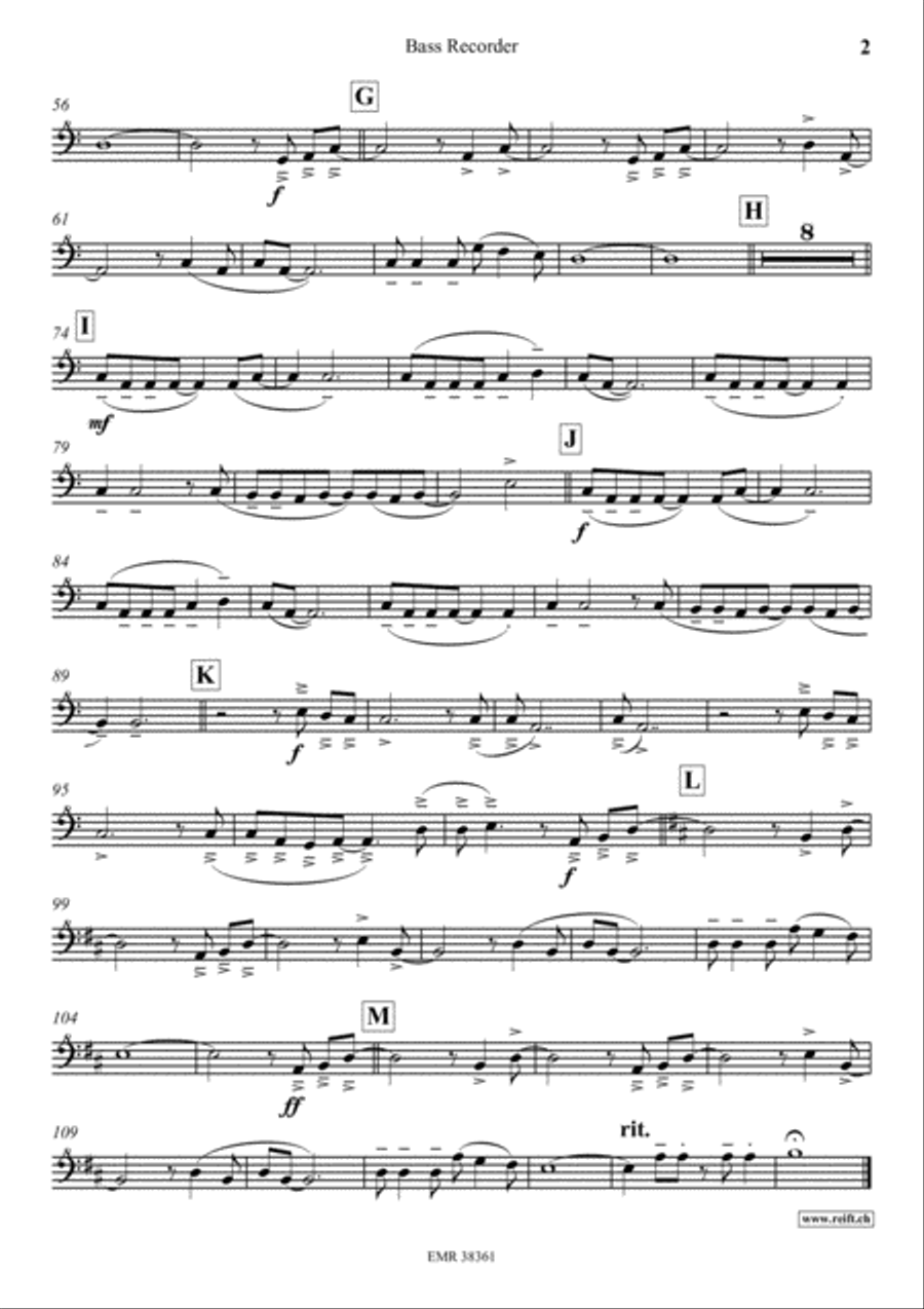 Allumer Le Feu Allumer Le Feu Bass Recorder scores gallery preview page 3